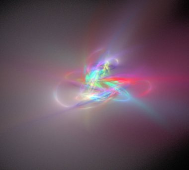 Siyah Renk Üzerine Bir Dijital Fraktal Resmi