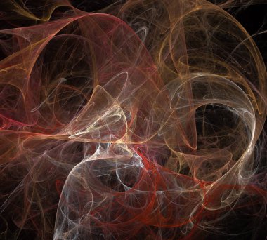 Siyah Renk Üzerine Bir Dijital Fraktal Resmi