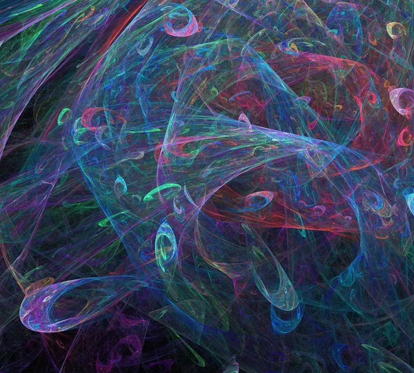 Siyah Renk Üzerine Bir Dijital Fraktal Resmi