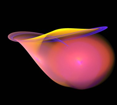 Siyah Renk Üzerine Bir Dijital Fraktal Resmi