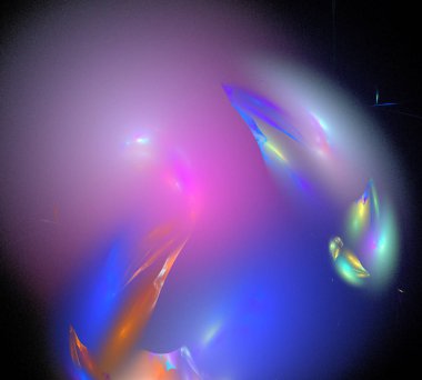 Siyah Renk Üzerine Bir Dijital Fraktal Resmi