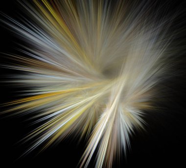 Siyah Renk Üzerine Bir Dijital Fraktal Resmi