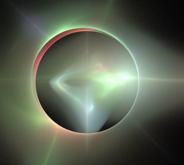 Siyah Renk Üzerine Bir Dijital Fraktal Resmi