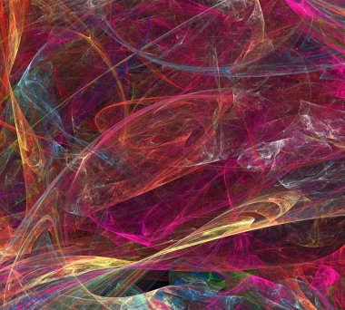 Siyah Renk Üzerine Bir Dijital Fraktal Resmi