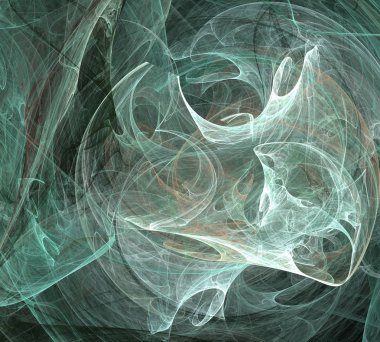 Siyah Renk Üzerine Bir Dijital Fraktal Resmi