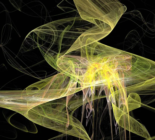 Siyah Renk Üzerine Bir Dijital Fraktal Resmi