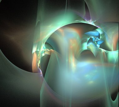 Siyah Renk Üzerine Bir Dijital Fraktal Resmi