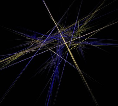 Siyah Renk Üzerine Bir Dijital Fraktal Resmi