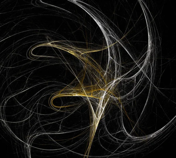 Siyah Renk Üzerine Bir Dijital Fraktal Resmi