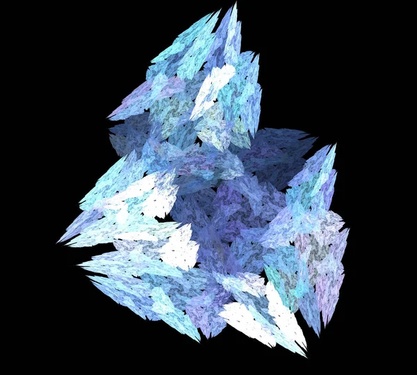 Siyah Renk Üzerine Bir Dijital Fraktal Resmi