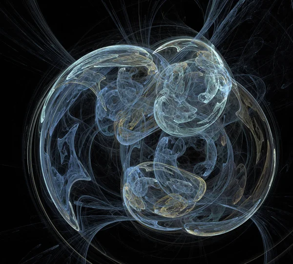 Siyah Renk Üzerine Bir Dijital Fraktal Resmi