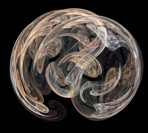 Siyah Renk Üzerine Bir Dijital Fraktal Resmi