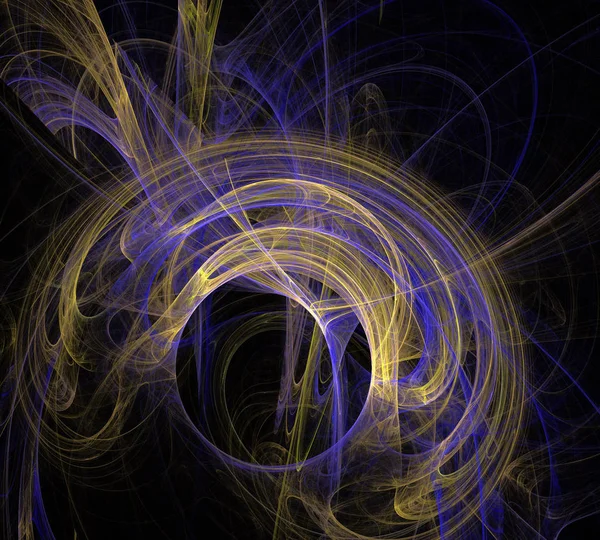 Siyah Renk Üzerine Bir Dijital Fraktal Resmi