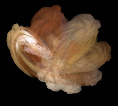 Siyah Renk Üzerine Bir Dijital Fraktal Resmi