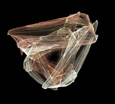 Siyah Renk Üzerine Bir Dijital Fraktal Resmi