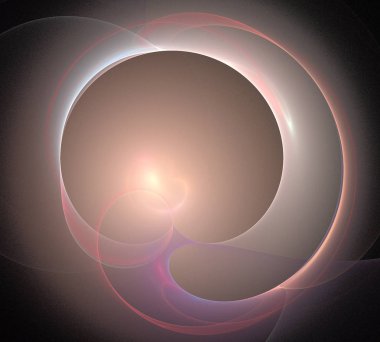 Siyah Renk Üzerine Bir Dijital Fraktal Resmi