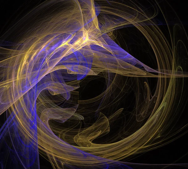 Siyah Renk Üzerine Bir Dijital Fraktal Resmi