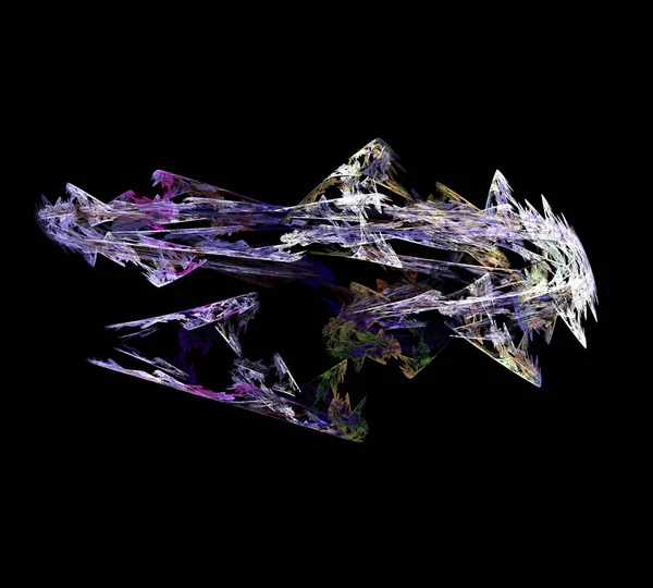 Siyah Renk Üzerine Bir Dijital Fraktal Resmi