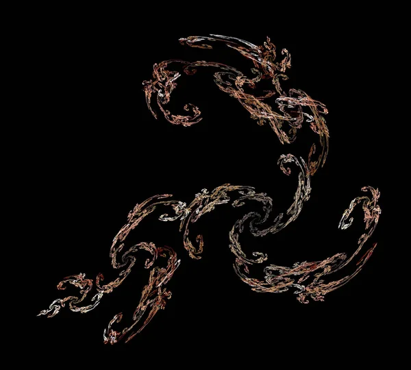 Siyah Renk Üzerine Bir Dijital Fraktal Resmi