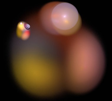 Siyah Renk Üzerine Bir Dijital Fraktal Resmi