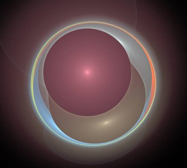 Siyah Renk Üzerine Bir Dijital Fraktal Resmi