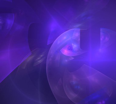 Siyah Renk Üzerine Bir Dijital Fraktal Resmi