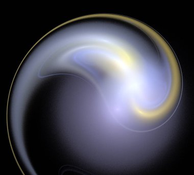 Siyah Renk Üzerine Bir Dijital Fraktal Resmi