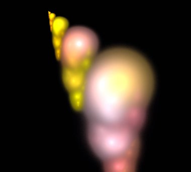 Siyah Renk Üzerine Bir Dijital Fraktal Resmi