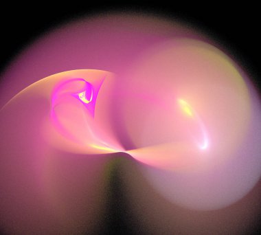 Siyah Renk Üzerine Bir Dijital Fraktal Resmi