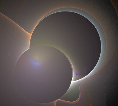 Siyah Renk Üzerine Bir Dijital Fraktal Resmi