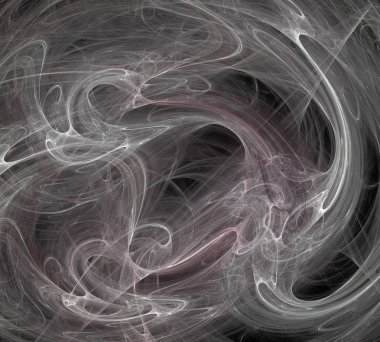 Siyah Renk Üzerine Bir Dijital Fraktal Resmi