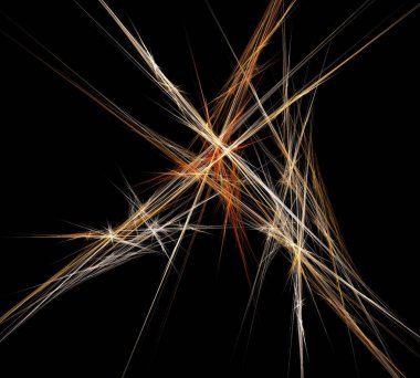 Siyah Renk Üzerine Bir Dijital Fraktal Resmi