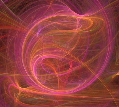 Siyah Renk Üzerine Bir Dijital Fraktal Resmi