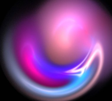 Siyah Renk Üzerine Bir Dijital Fraktal Resmi