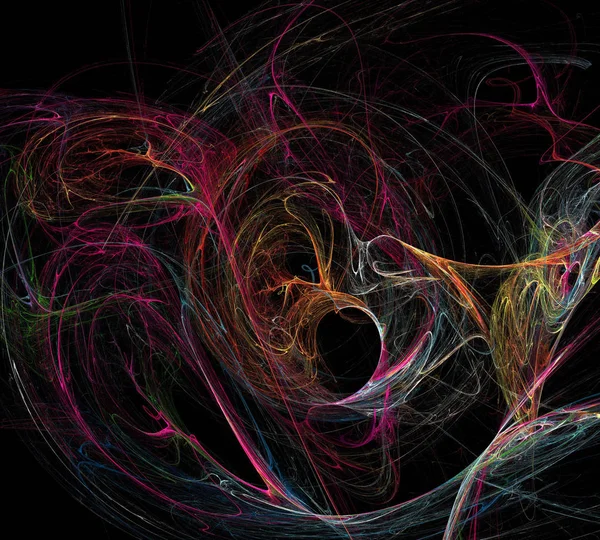 Siyah Renk Üzerine Bir Dijital Fraktal Resmi