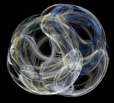 Siyah Renk Üzerine Bir Dijital Fraktal Resmi