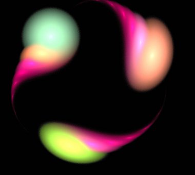 Siyah Renk Üzerine Bir Dijital Fraktal Resmi