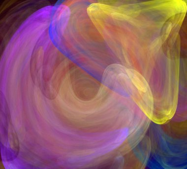 Siyah Renk Üzerine Bir Dijital Fraktal Resmi