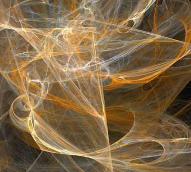 Siyah Renk Üzerine Bir Dijital Fraktal Resmi