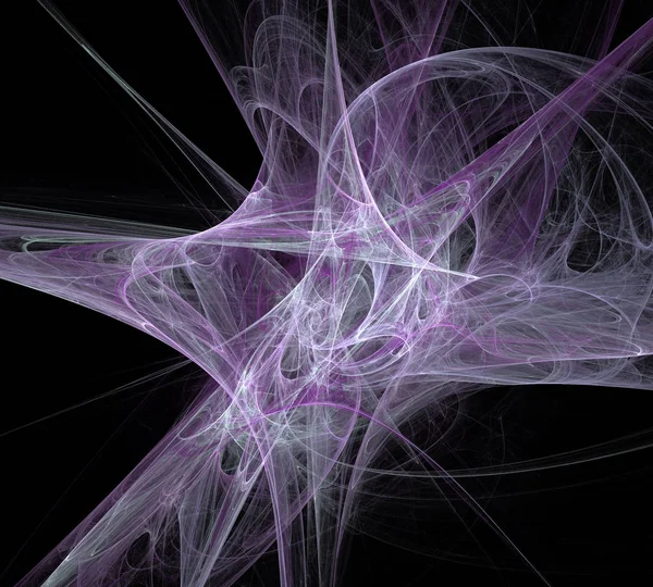 Siyah Renk Üzerine Bir Dijital Fraktal Resmi