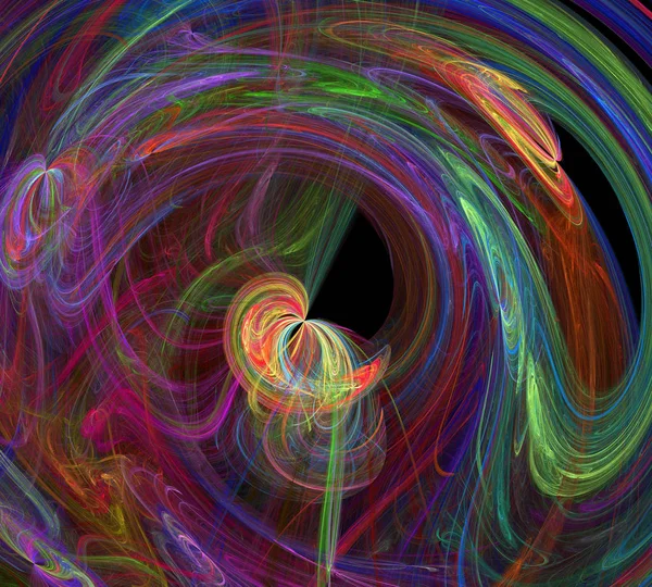 Afbeelding Van Een Digitale Fractal Zwarte Kleur — Stockfoto