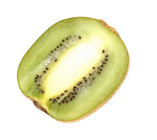 Kiwi Crudo Isolato Bianco — Foto Stock