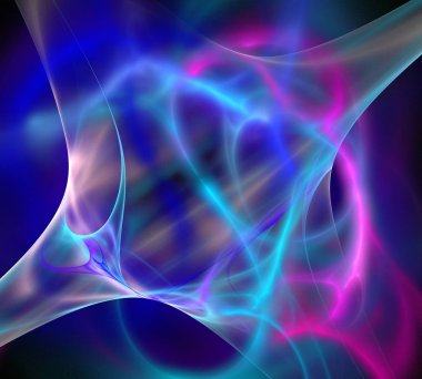 Siyah Renk Üzerine Bir Dijital Fraktal Resmi