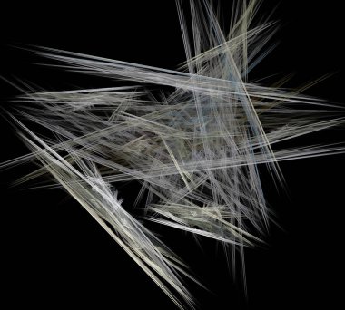 Siyah Renk Üzerine Bir Dijital Fraktal Resmi