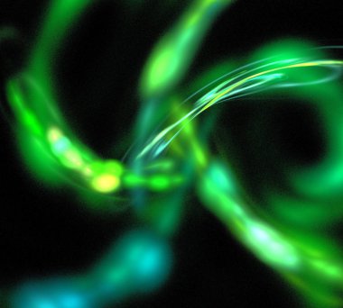 Siyah Renk Üzerine Bir Dijital Fraktal Resmi