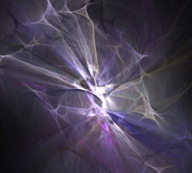 Siyah Renk Üzerine Bir Dijital Fraktal Resmi