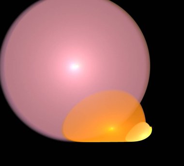 Siyah Renk Üzerine Bir Dijital Fraktal Resmi