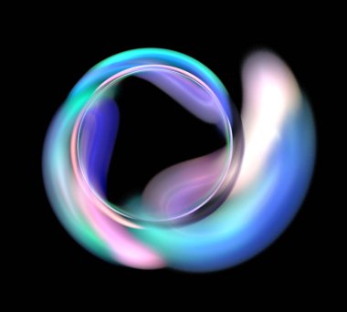 Siyah Renk Üzerine Bir Dijital Fraktal Resmi