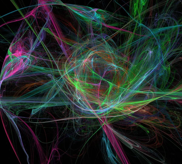 Siyah Renk Üzerine Bir Dijital Fraktal Resmi