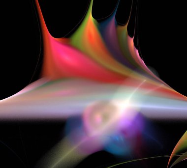 Siyah Renk Üzerine Bir Dijital Fraktal Resmi